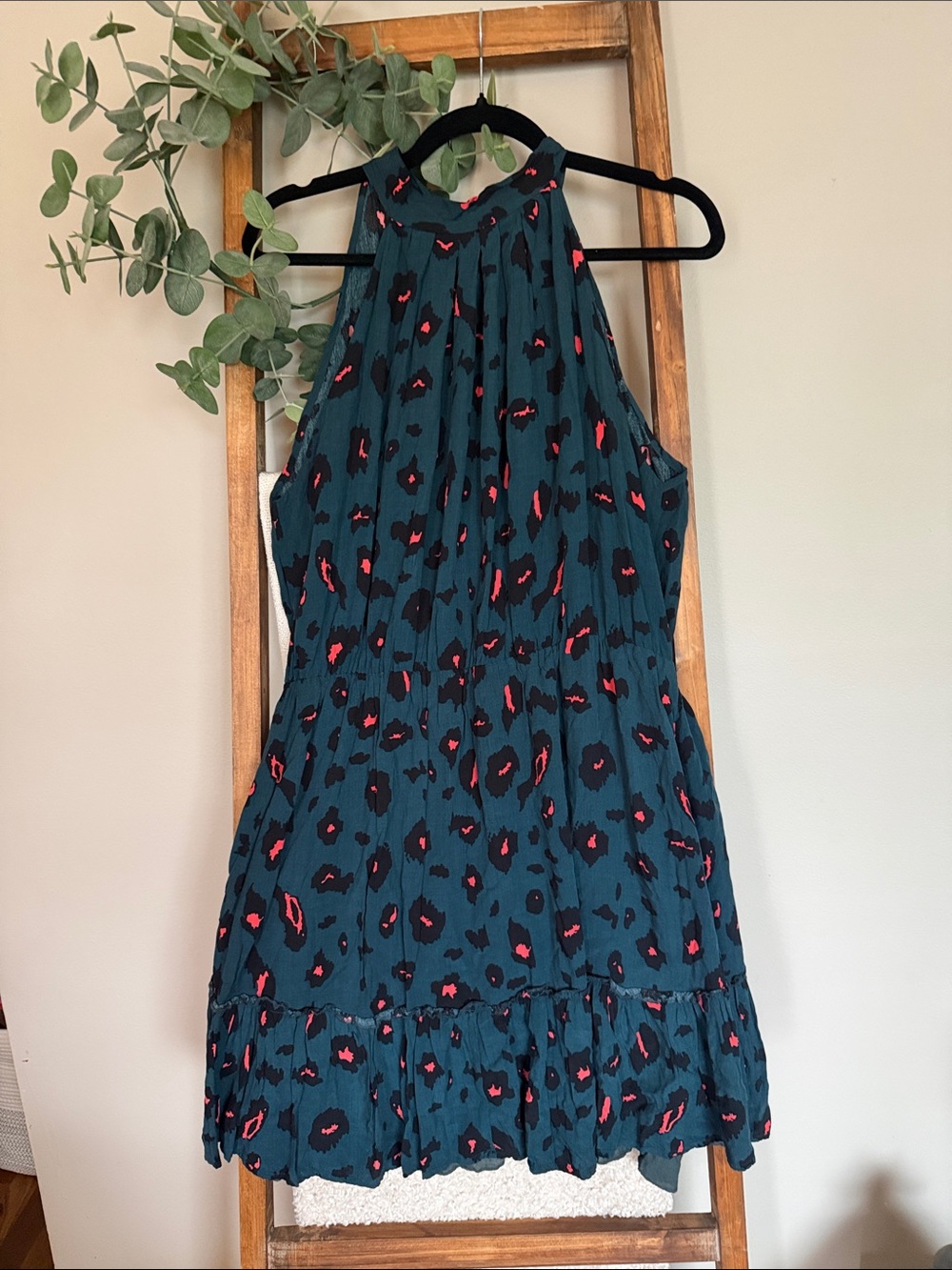 Green, Pink and Black Dress